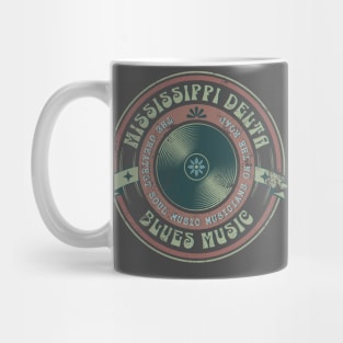 Mississippi Delta Blues Music distressed Mug